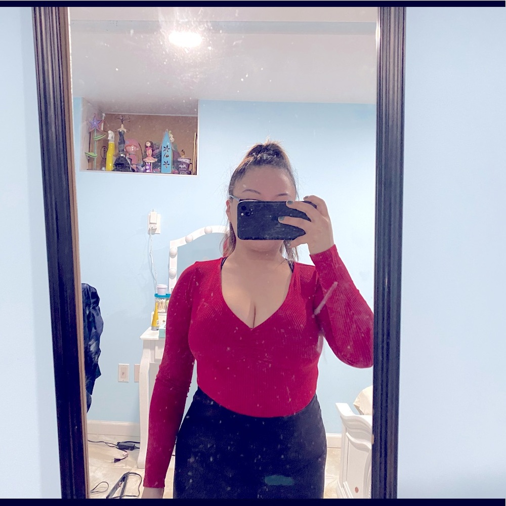 Red bodysuit